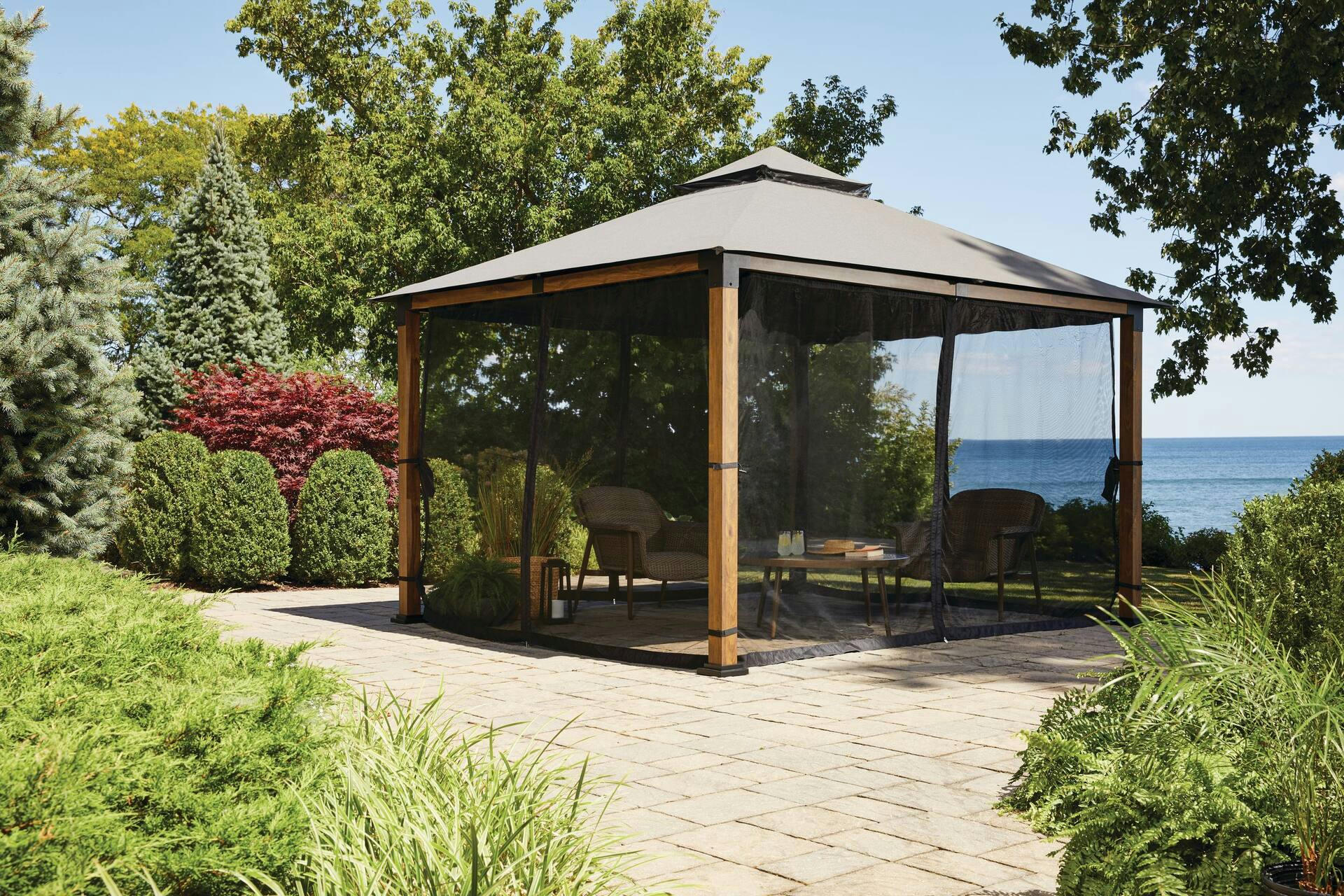 CANVAS Henderson Gazebo Replacement Bug Netting, 10 x 12-ft