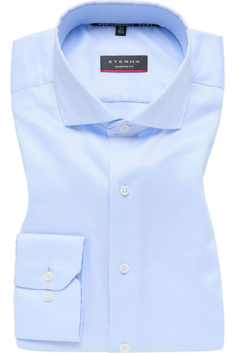 ETERNA Performance Modern Fit Tencel Hemd hellblau, Strukturiert
