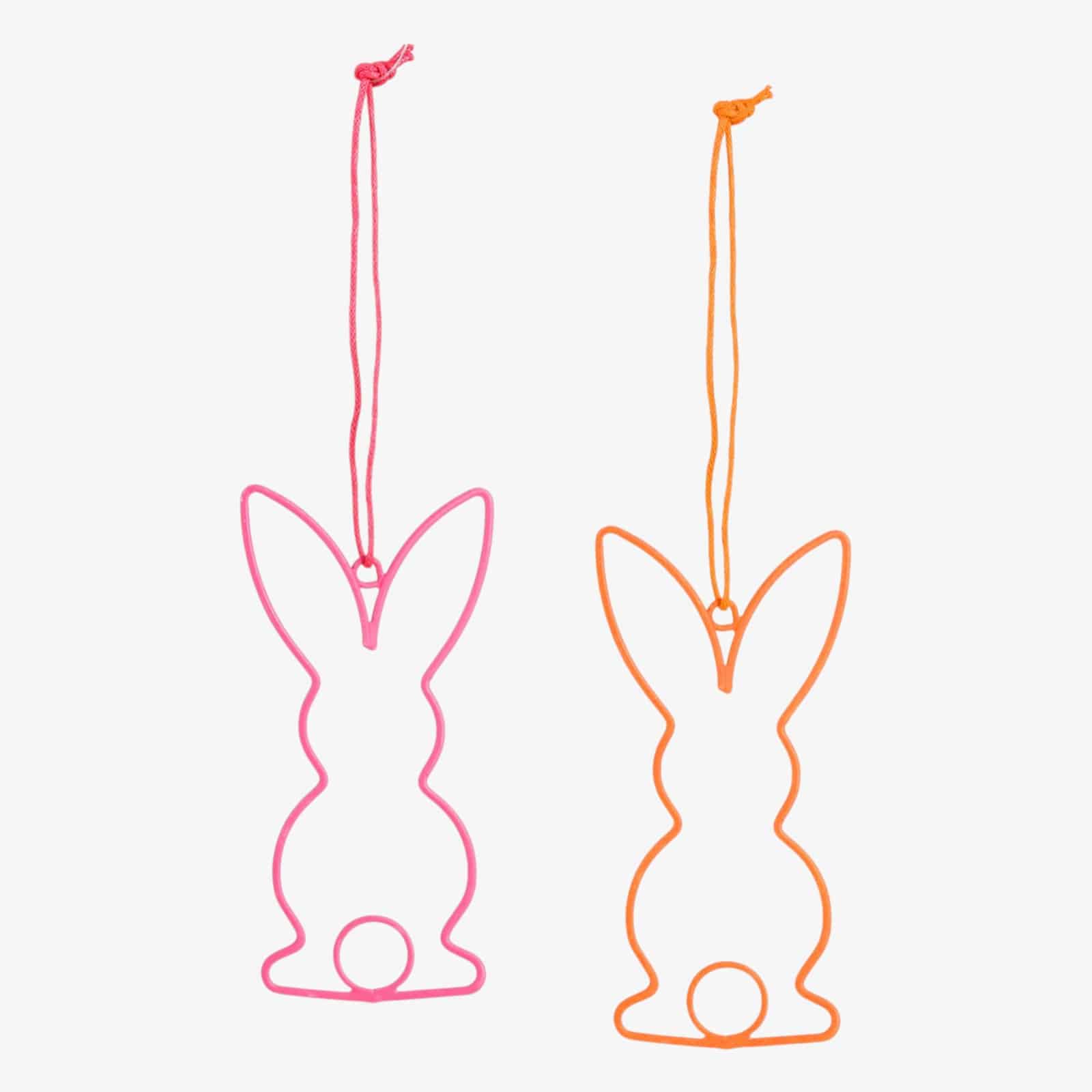 Deko-Anhänger Hase Pink,B 50 x H 95 mm, Variante nicht frei wählbar