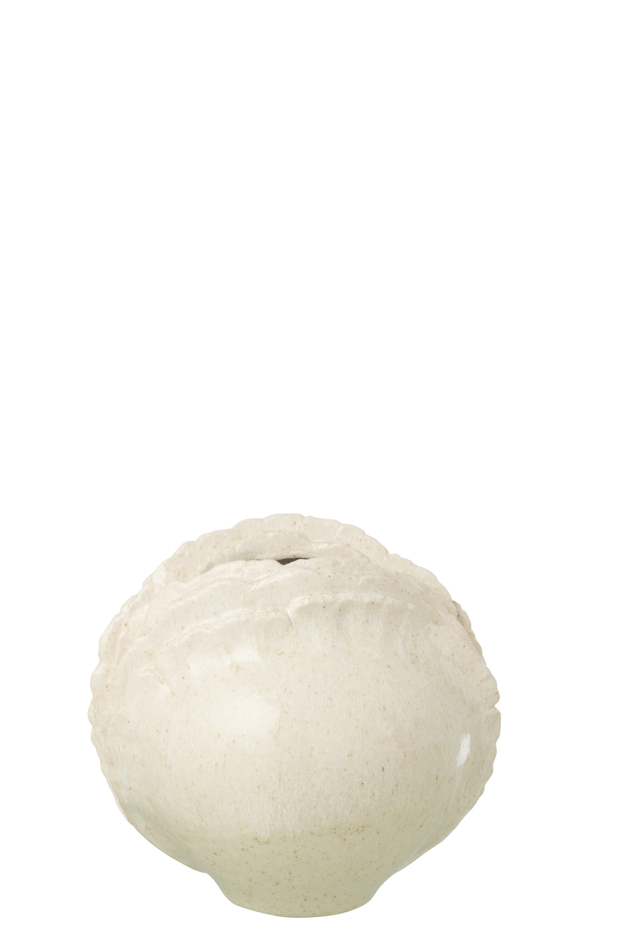 J-Line vaas - steengoed - wit - small