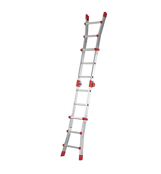 Echelle pliable multifonction télescopique en alu 4x3 échelons 2,8m/3,7m Hailo ProfiStep Multi