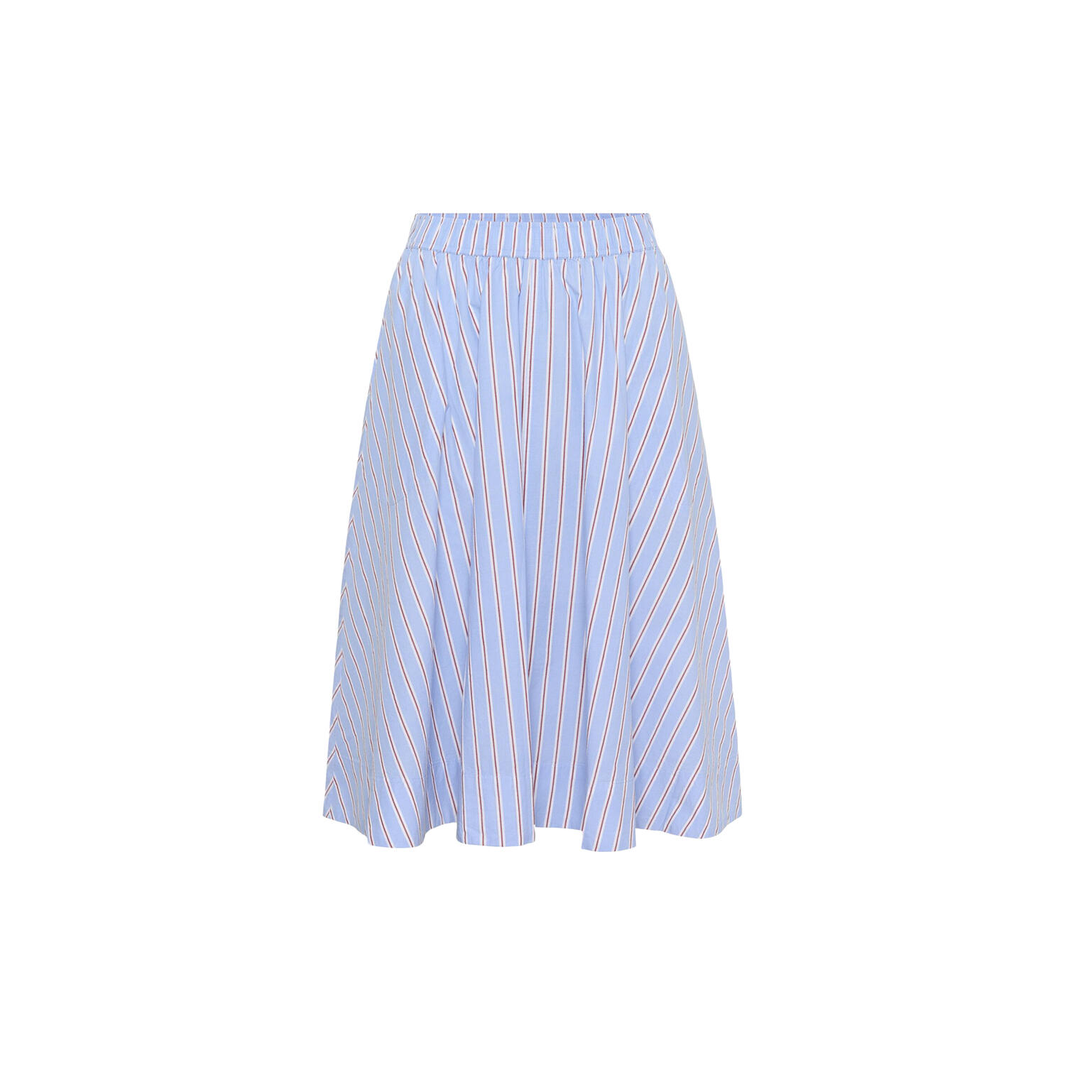IngiPW Skirt, blue burnt russet stripe