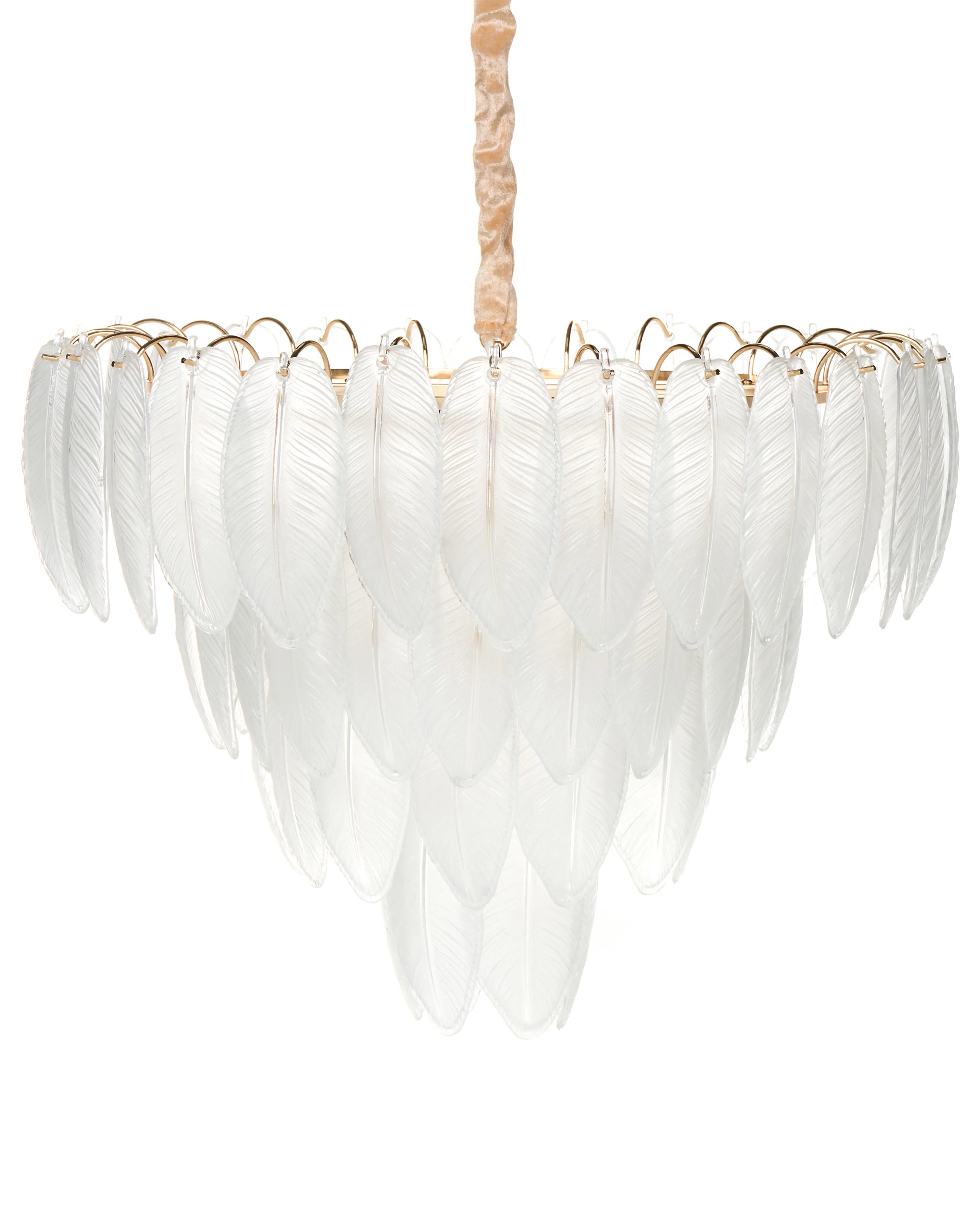 Chandelier MAHAICA Glass Brass
