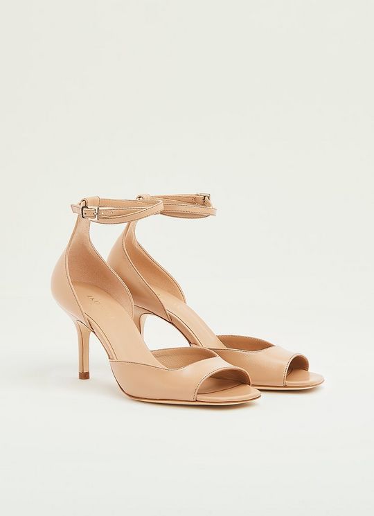 Noreen Beige Leather Sandals