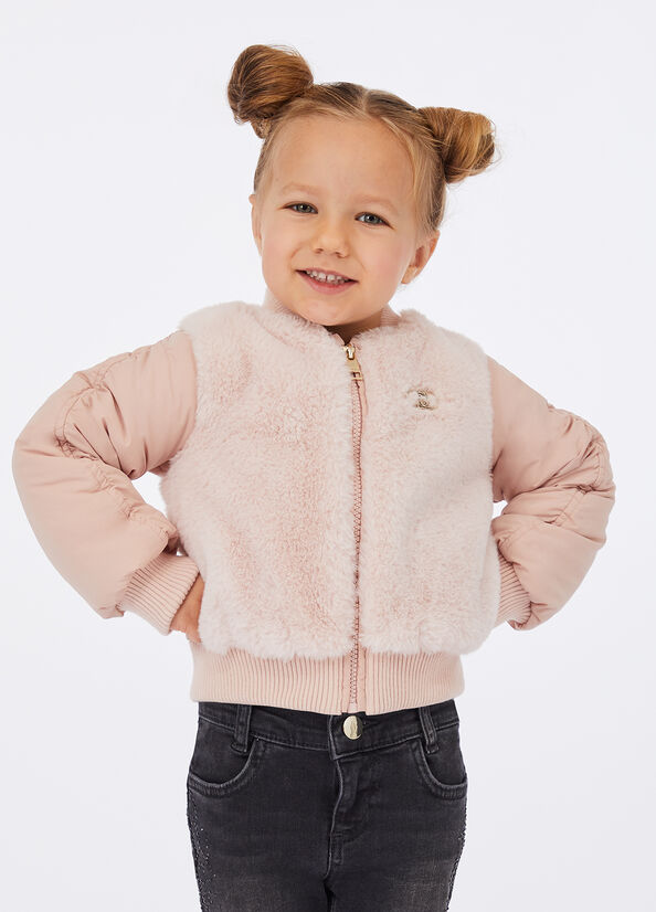 Bomber con inserti in pelliccia sintetica