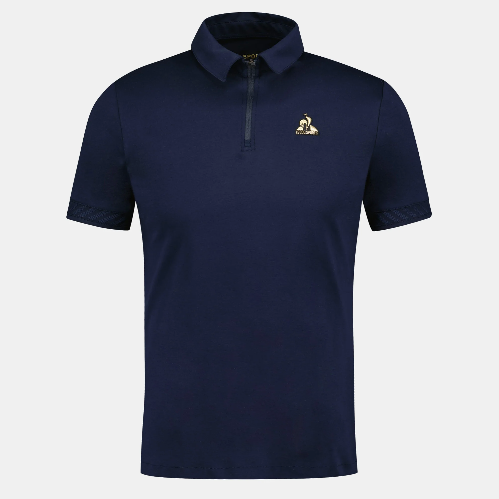 Polo col zippé Homme en interlock 240g coton Coq d'Or