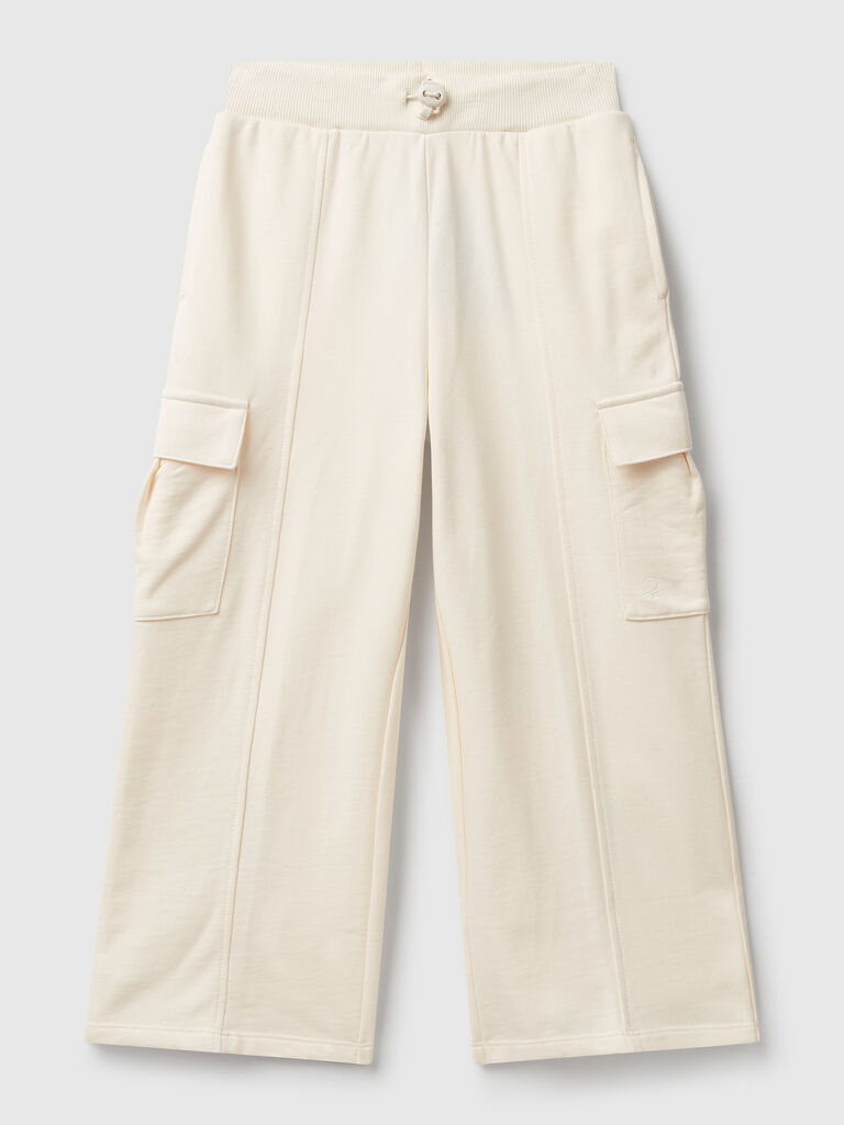 Wide fit cargo trousers
