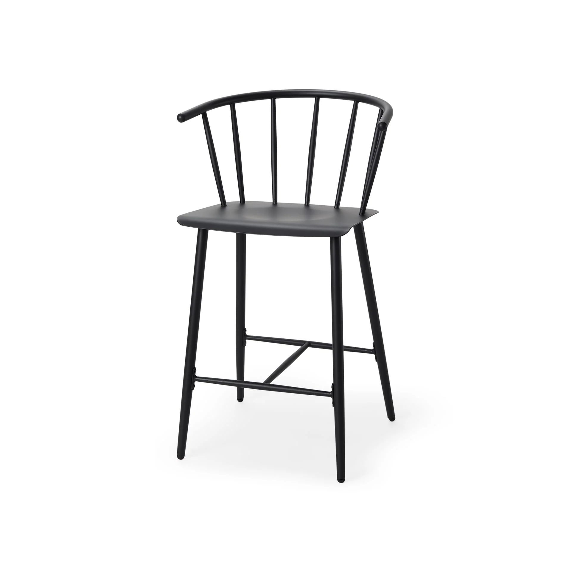 Colin Black Metal Counter Stool - 21.2W x 21.2D x 38.1H