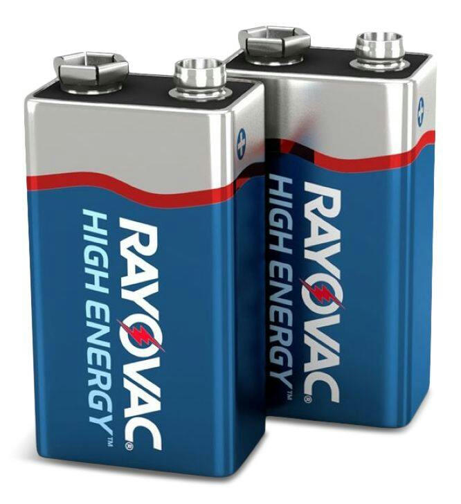 Rayovac HIGH ENERGY™ 4-pk 9V / 9 Volt Alkaline Batteries, Long Lasting, All Purpose