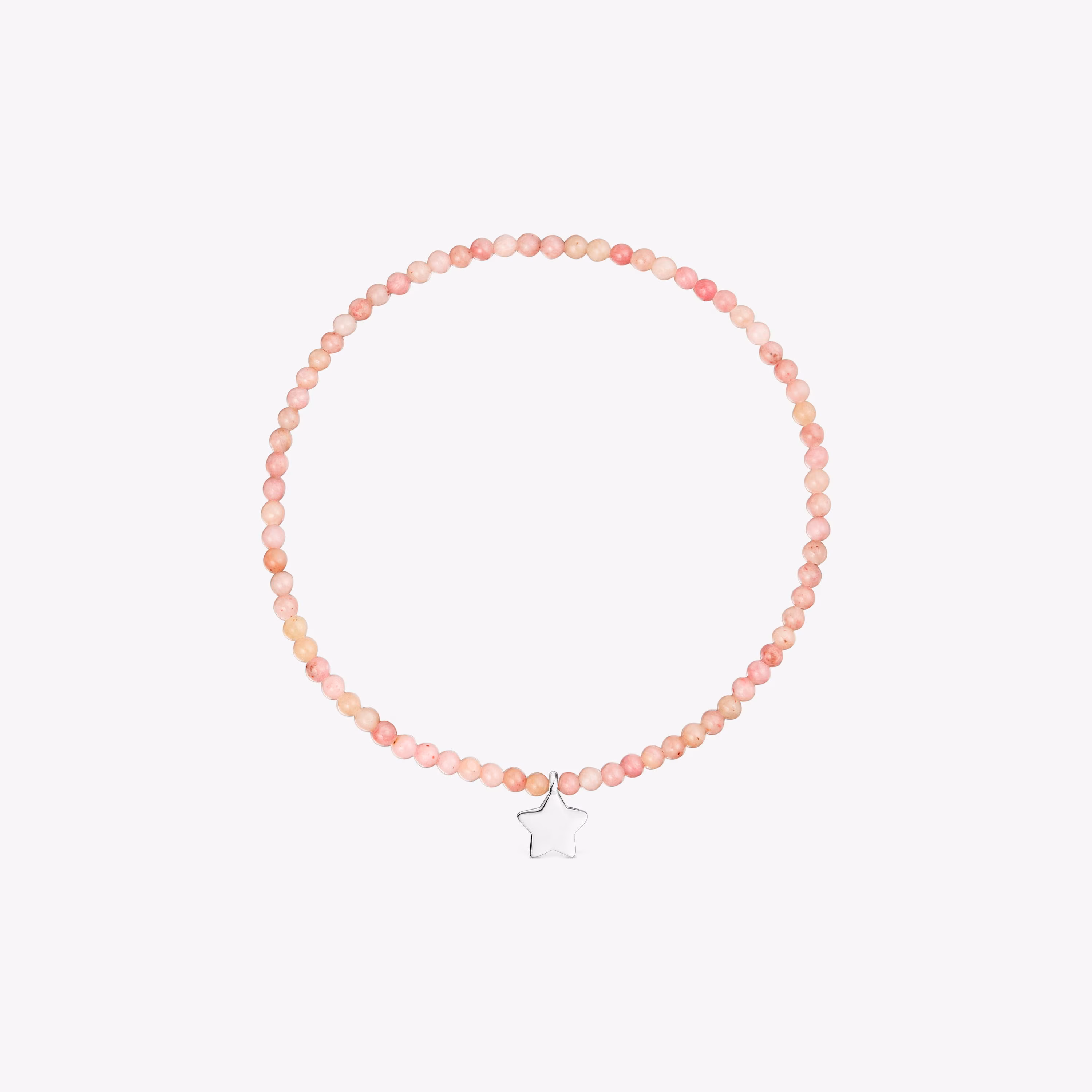 Pulsera elástica con rodonita y estrella de plata TOUS Motivos
