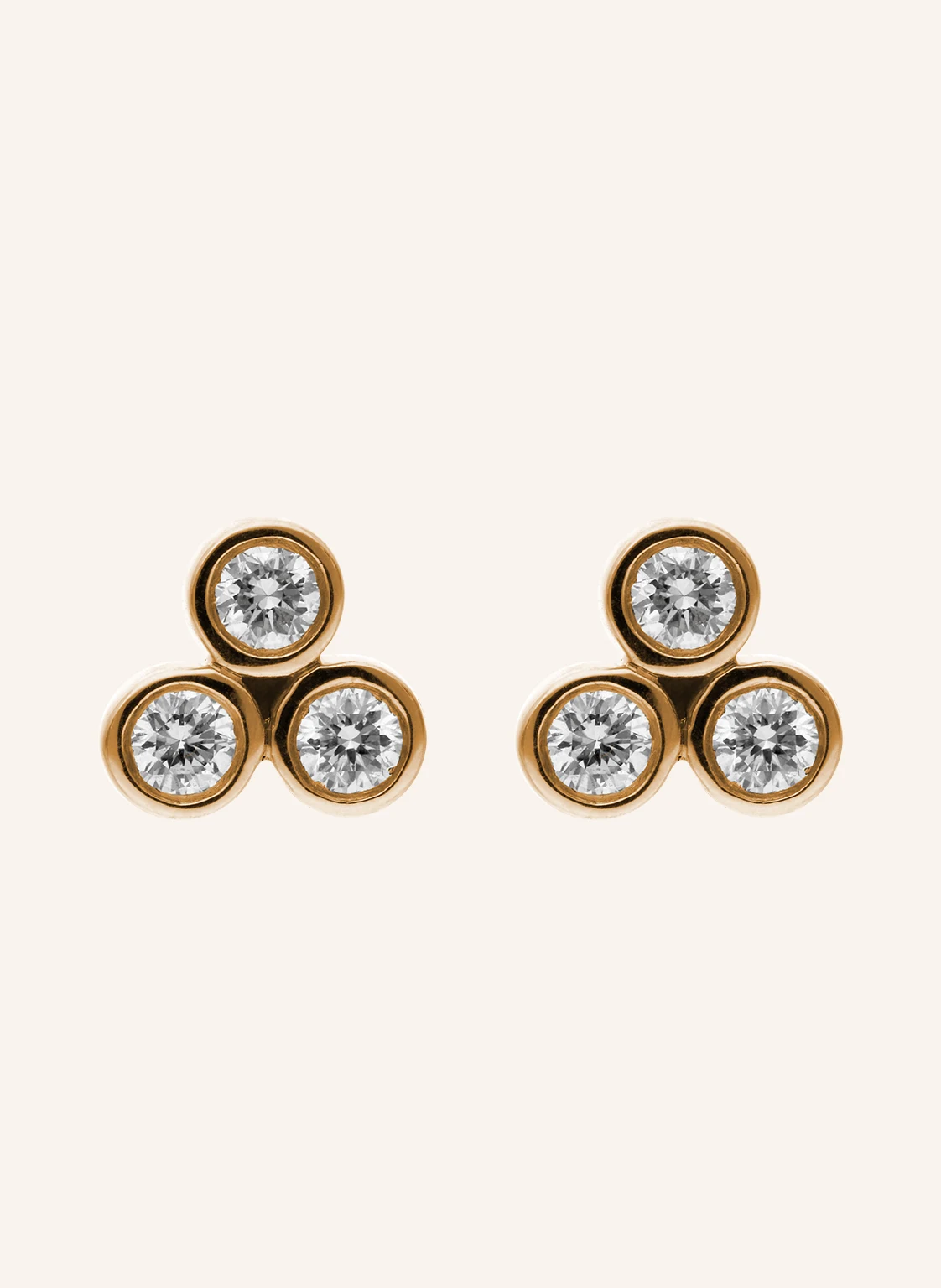 CADA Ohrstecker 3 STONES DIAMOND