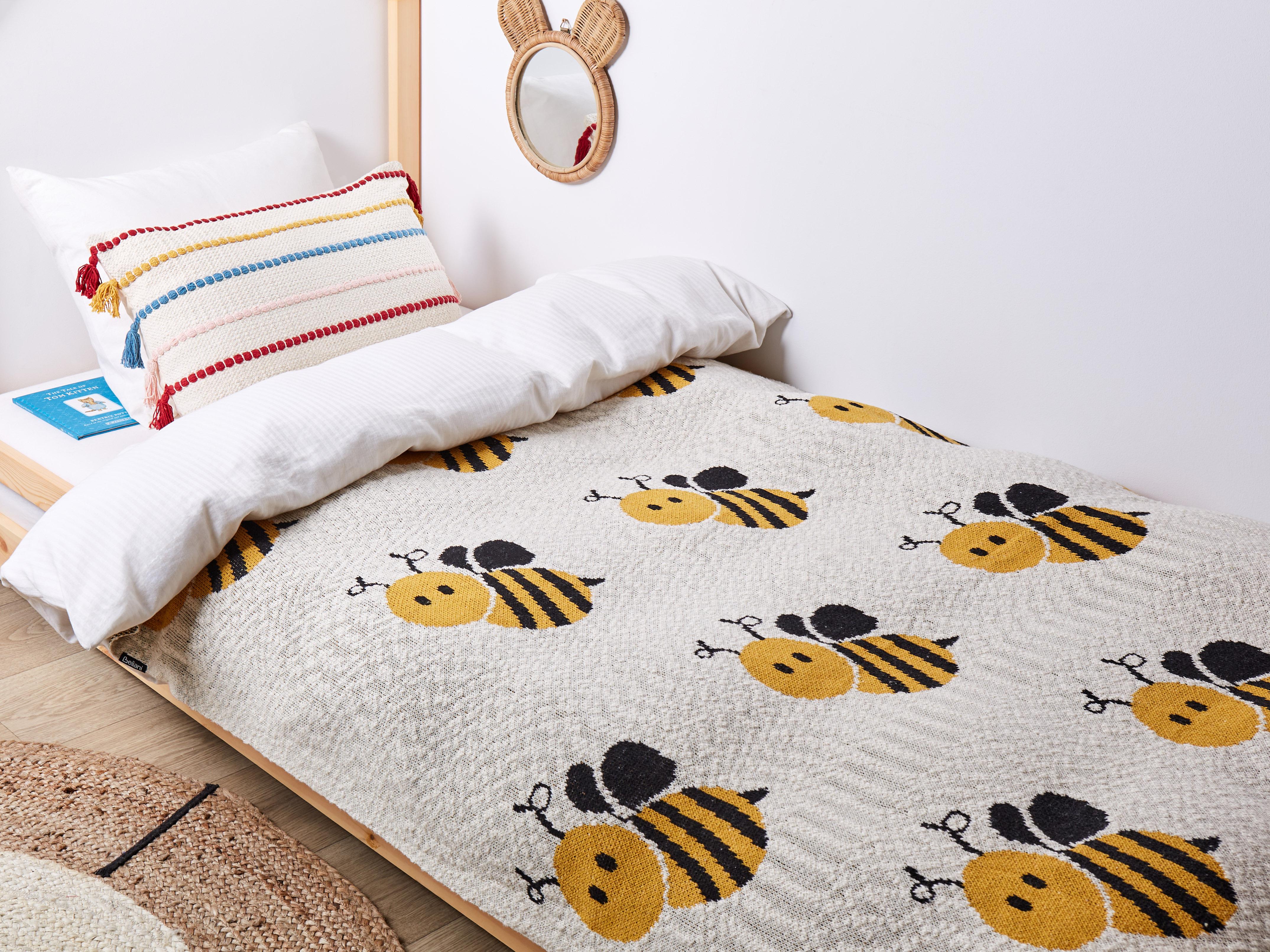 Blanket DRAGAN Cotton 130 x 170 cm Light Beige