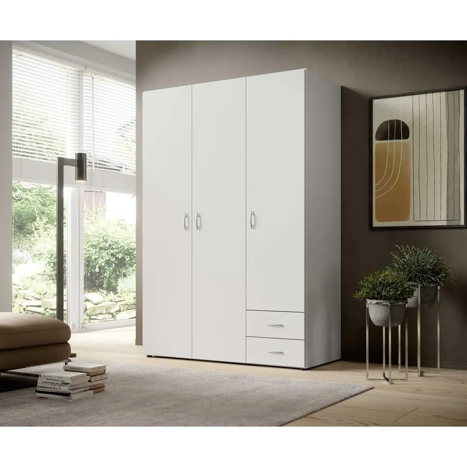 Kledingkast Base - 120 x 51 x 176 cm - Wit