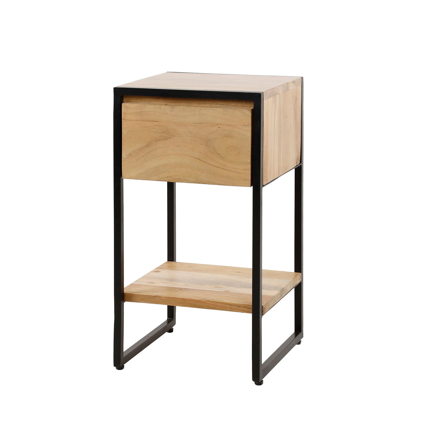 Giga Meubel Nachtkastje Straight - Naturel Acaciahout - 30x30x55cm