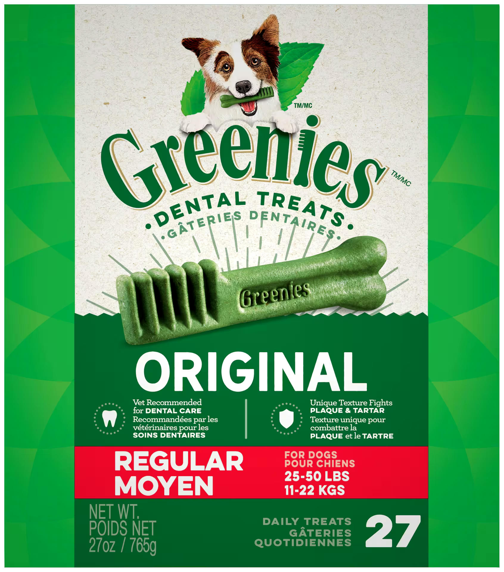 Greenies Original Regular Oral Care Dental Dog Treats, 765-g