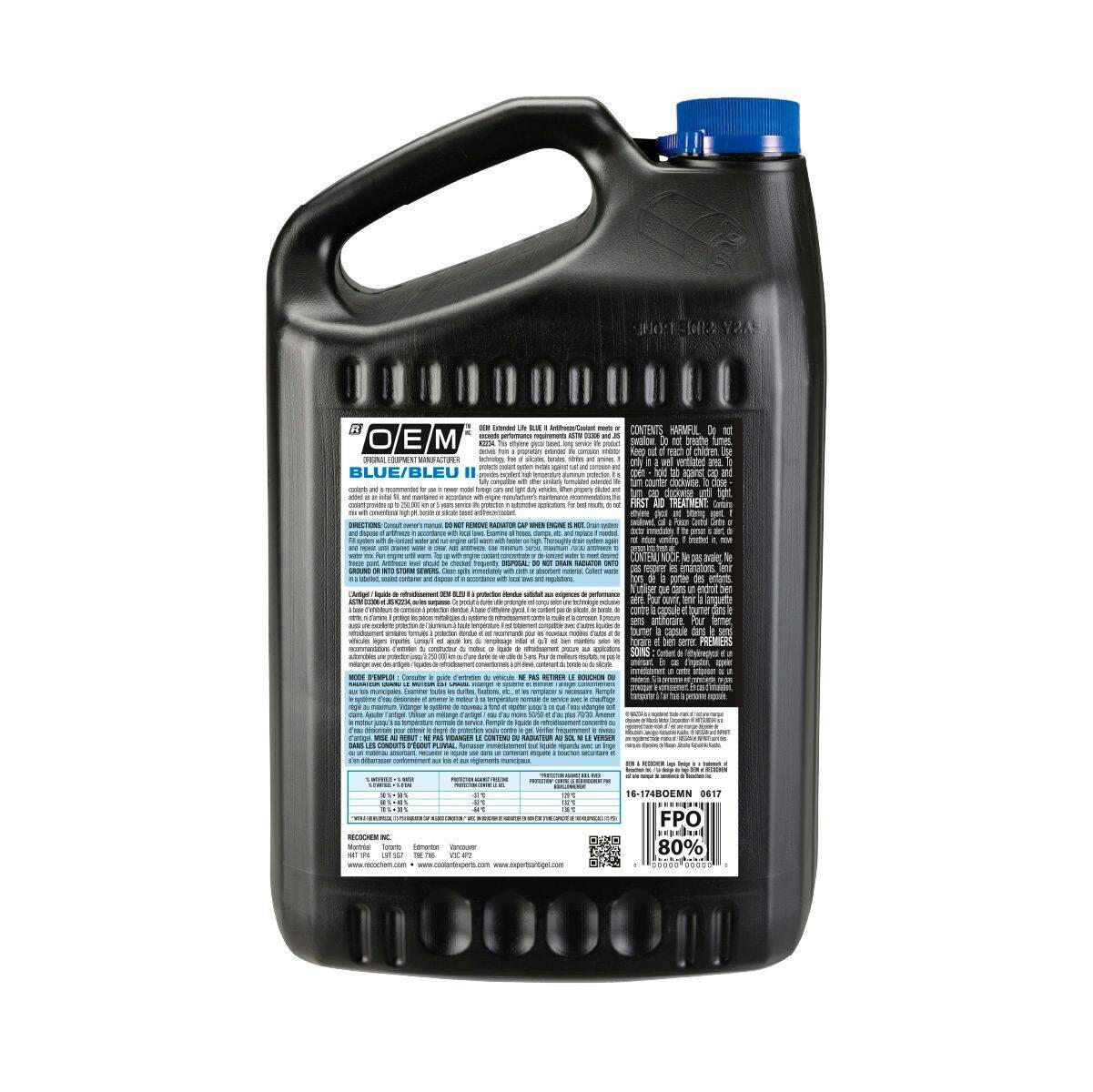 OEM Concentrated Anti-Freeze/Coolant, Nissan/Mazda/Mitsubishi, Blue, 3.78-L