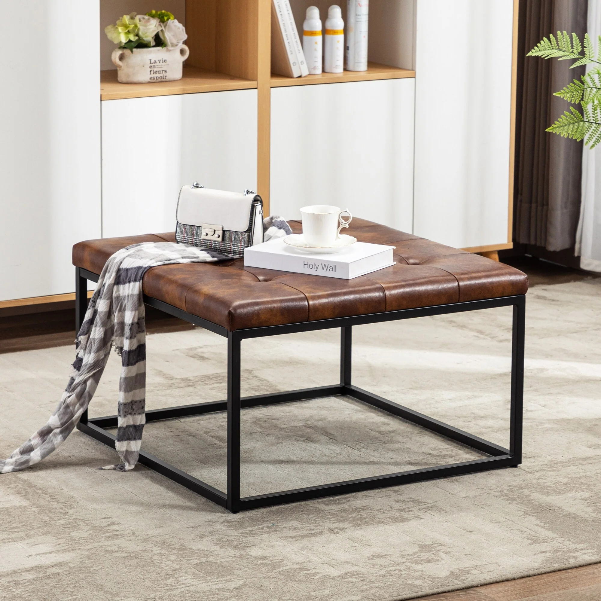 Square Ottoman Coffee Table 28L x 28D x 17H