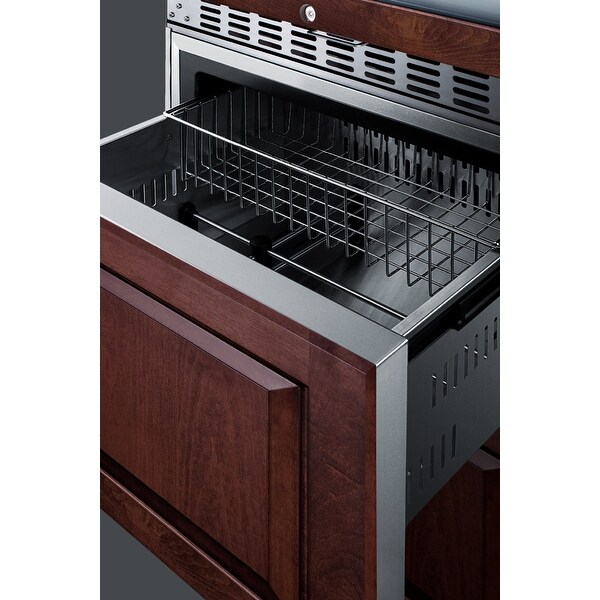 Summit SWCDAR24PNR 24" Wide 46 Bottle Capacity Free Standing Wine - Panel Ready