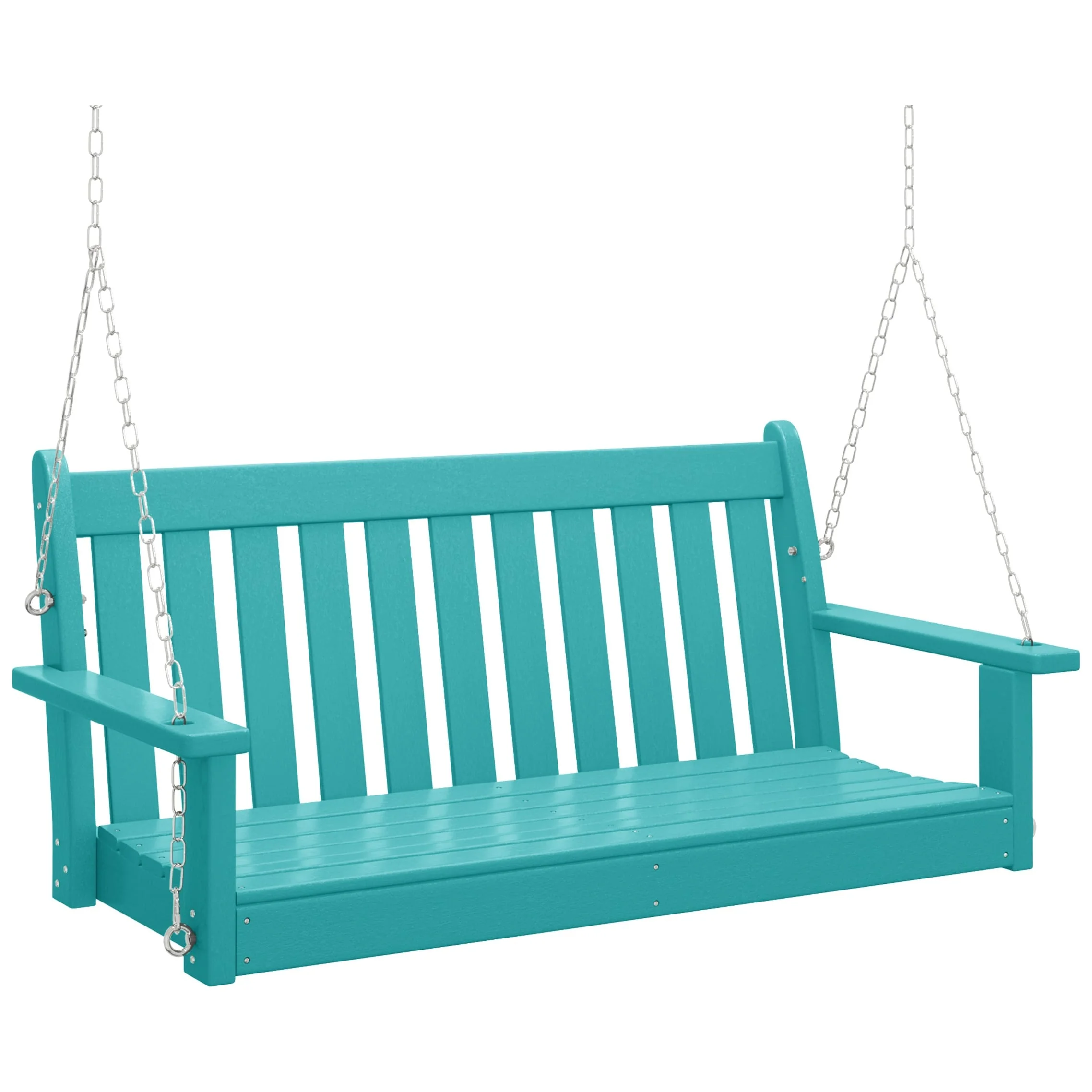 Polytrends Laguna Outdoor Patio 51 Inch Traditional Hanging Porch Swing