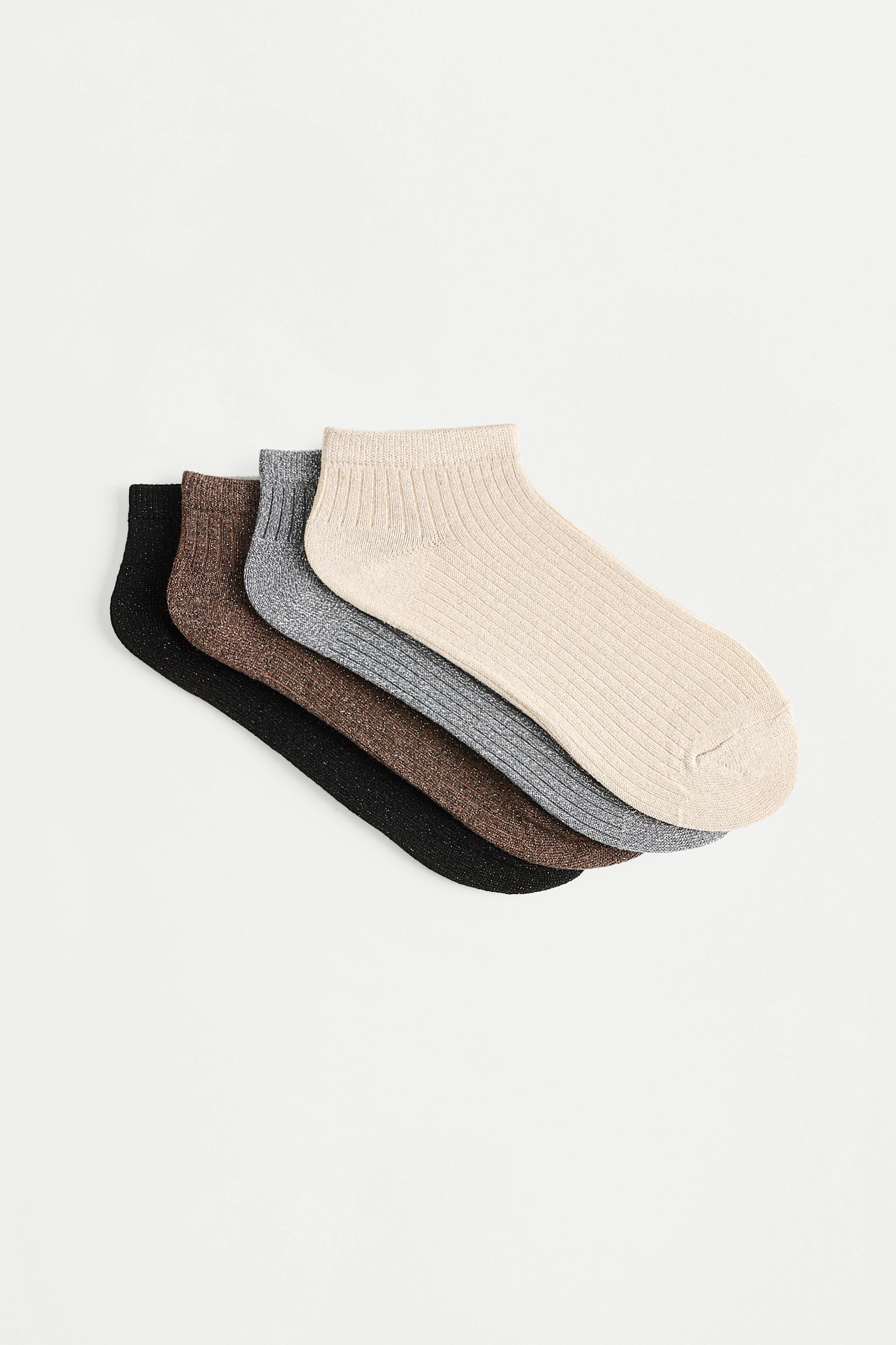 Calcetines tobilleros metalizados (Pack 4)