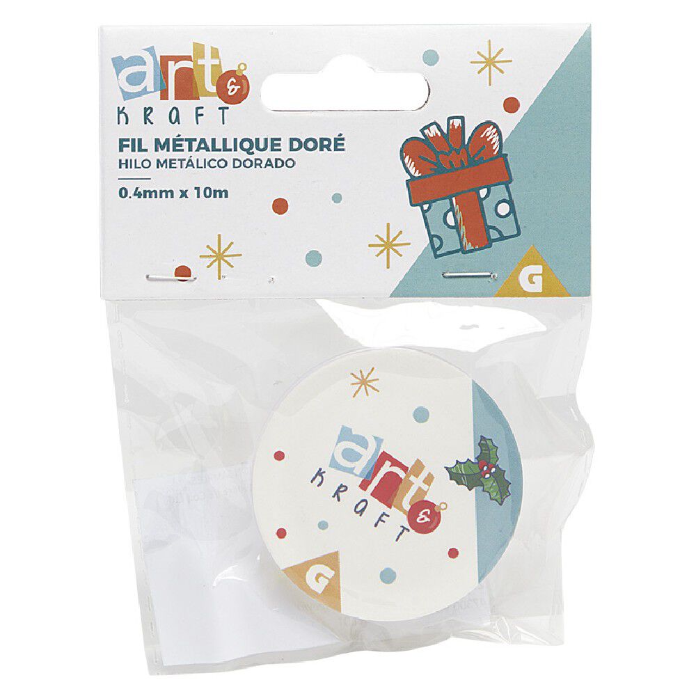 Fil métallique doré 10 m