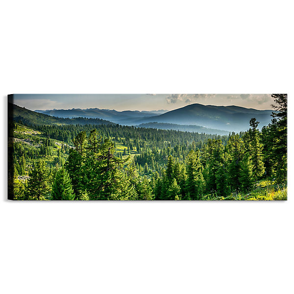 Image FORÊT Arbres Lac Montagnes 3D 145cm x 45cm- Parfait pour décorer votre salon, chambre ou bureau avec un design unique et é