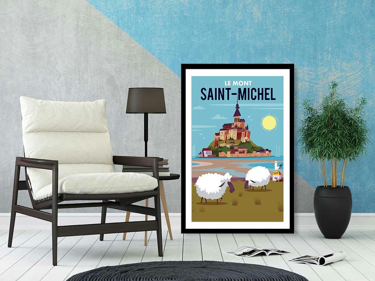 - Affiche mont Saint Michel sans cadre 60x90cm