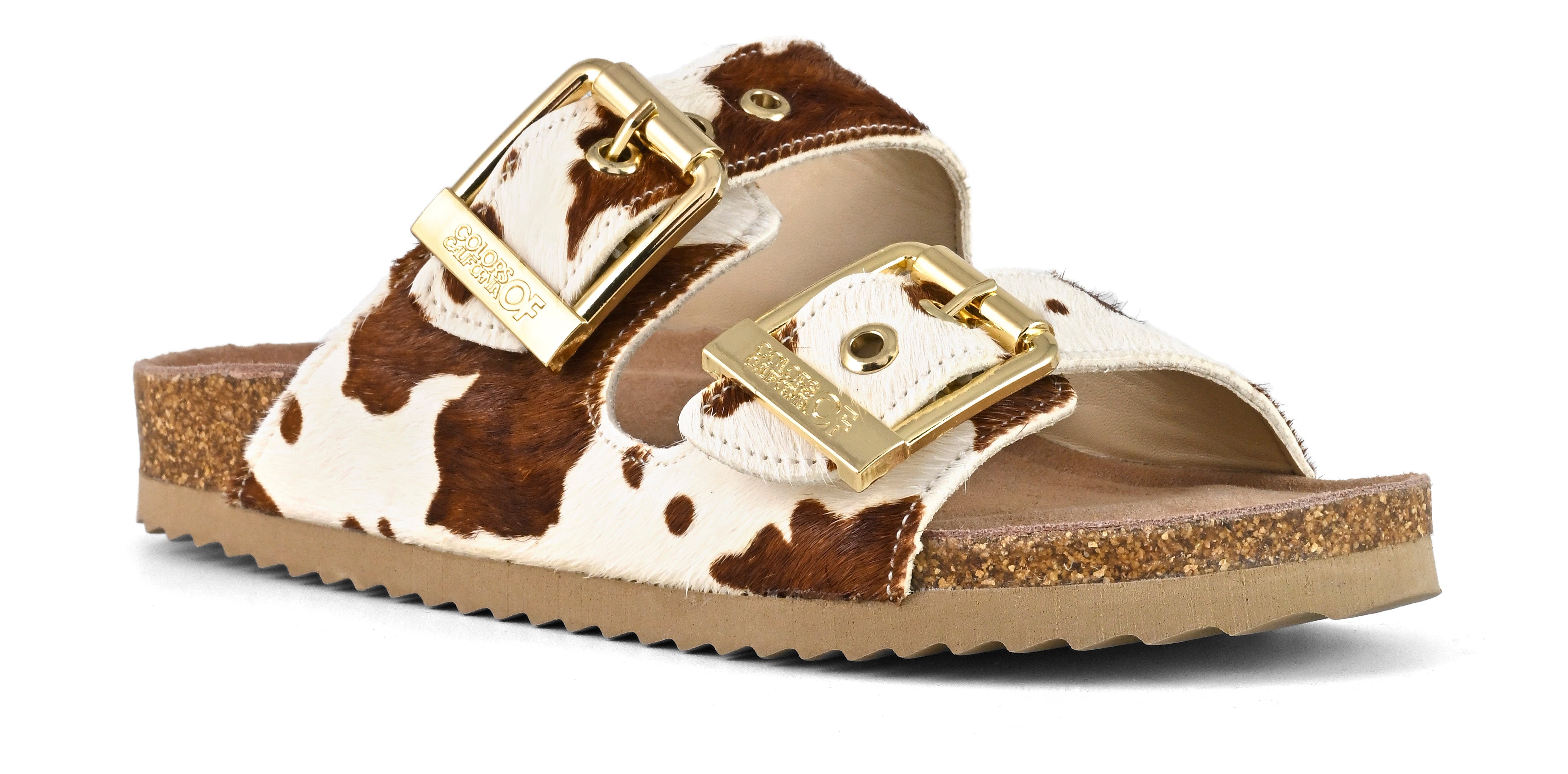 SANDALE MIT KUHPRINT