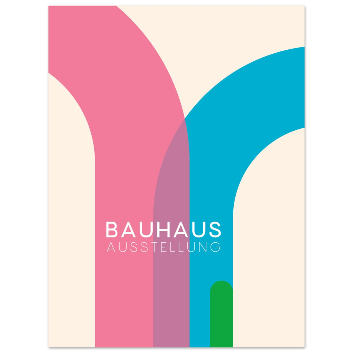 Artfulprints Poster Bauhaus - Ausstellung  - 30x40 cm - Meerkleurig