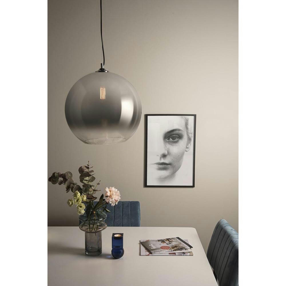 - Suspension bubble verre gris