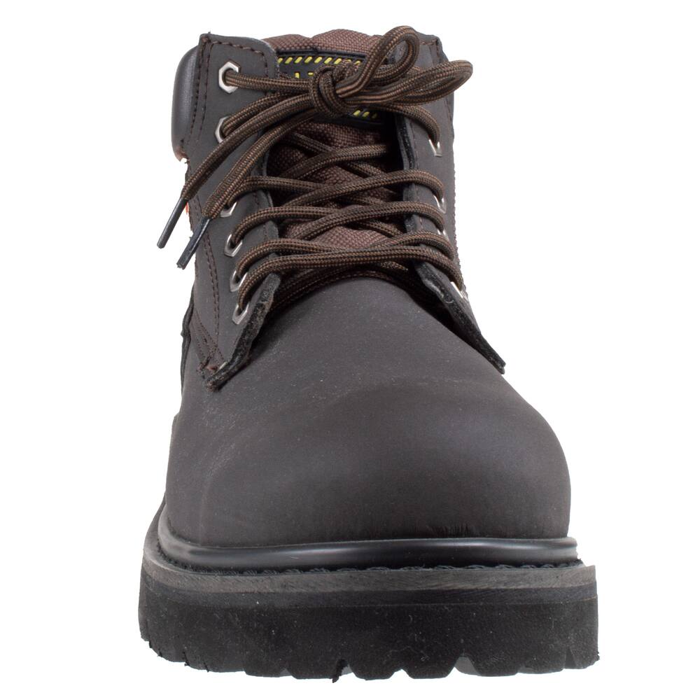 Altra Men's Industrial CSA Water-Resistant Steel Toe Leather Work Boots, 6-in high, Brown