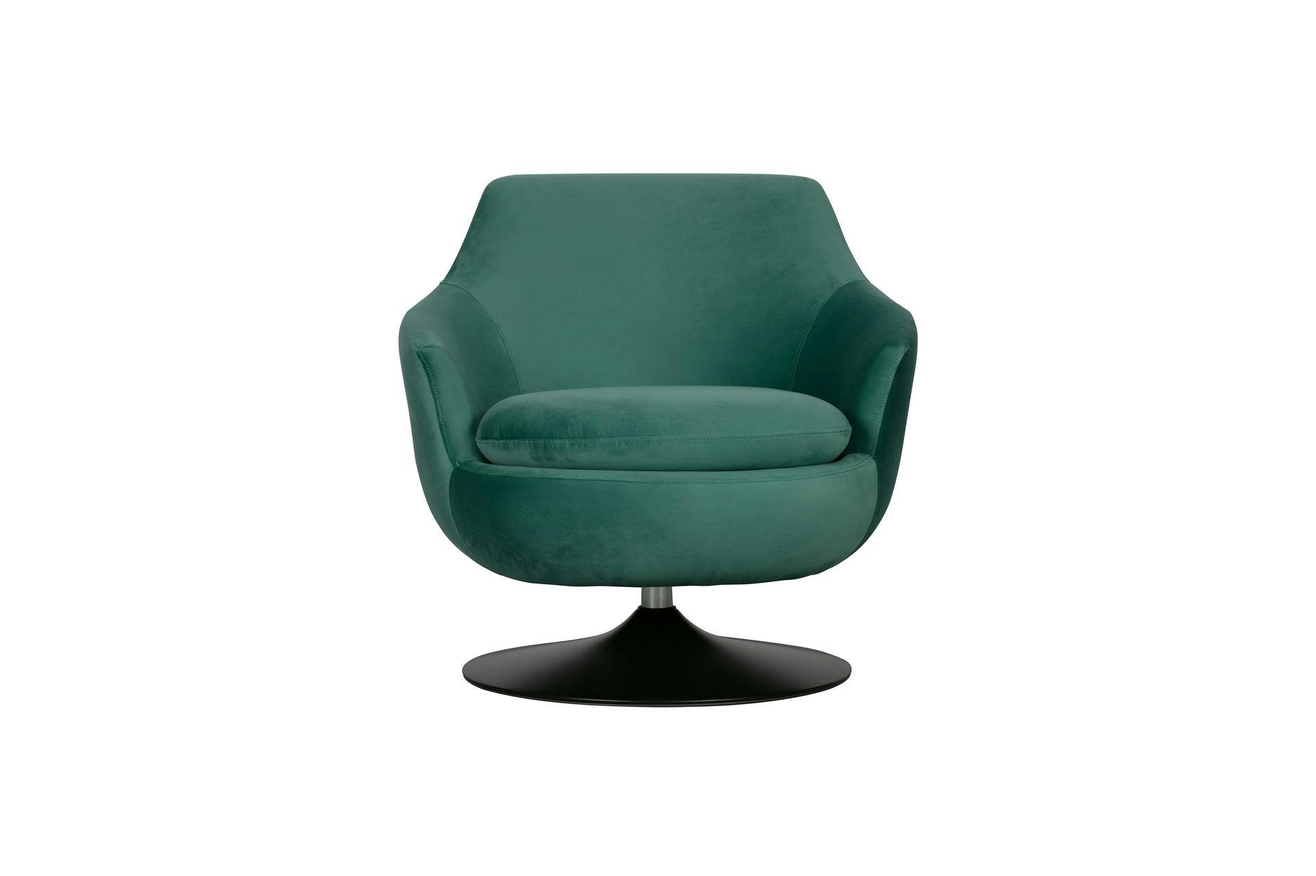 JADA - Fauteuil en velour bleu