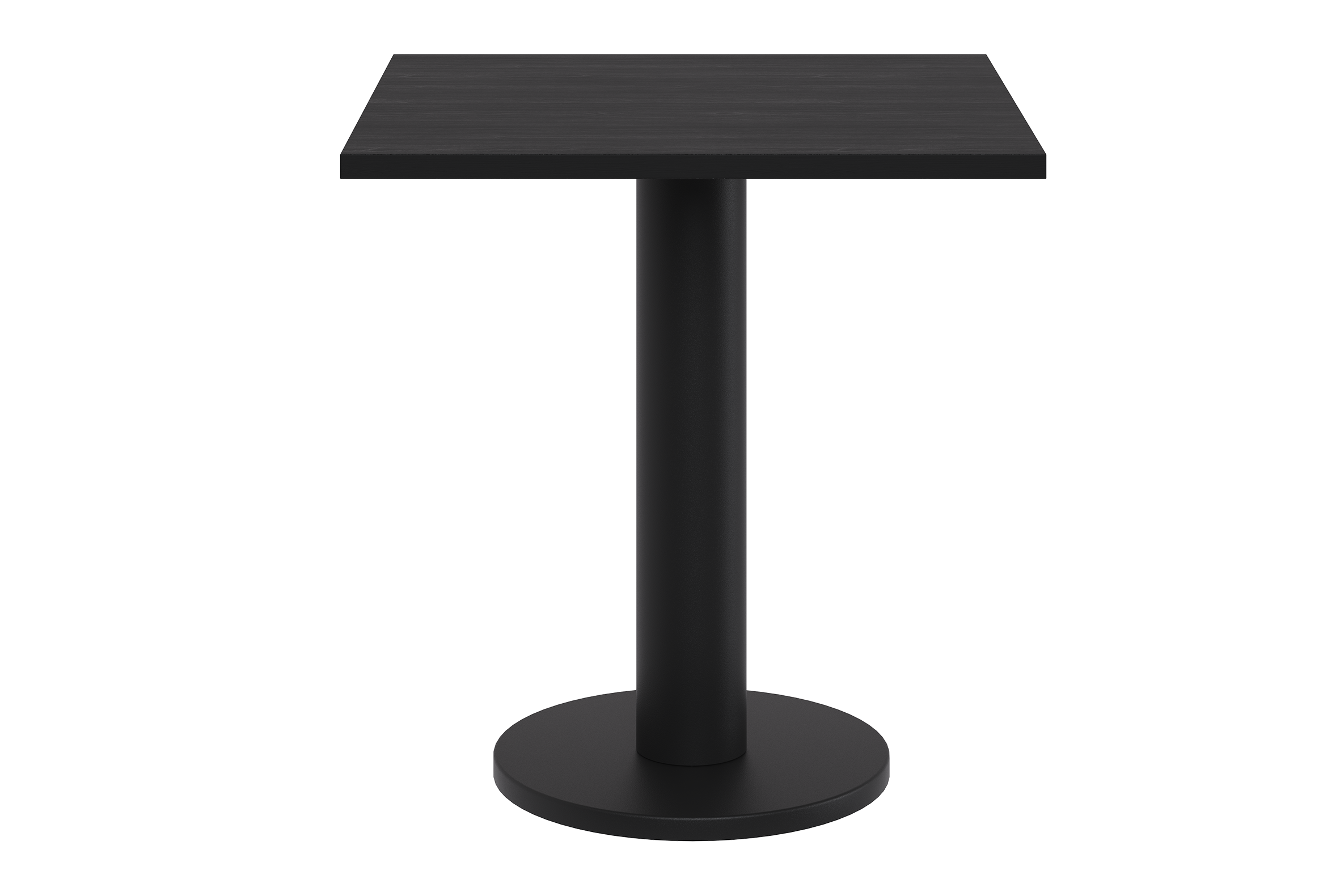 noo.ma Sool Cafétisch 70x70 cm - Black Oak melamine, Vulcano Black stalen onderstel