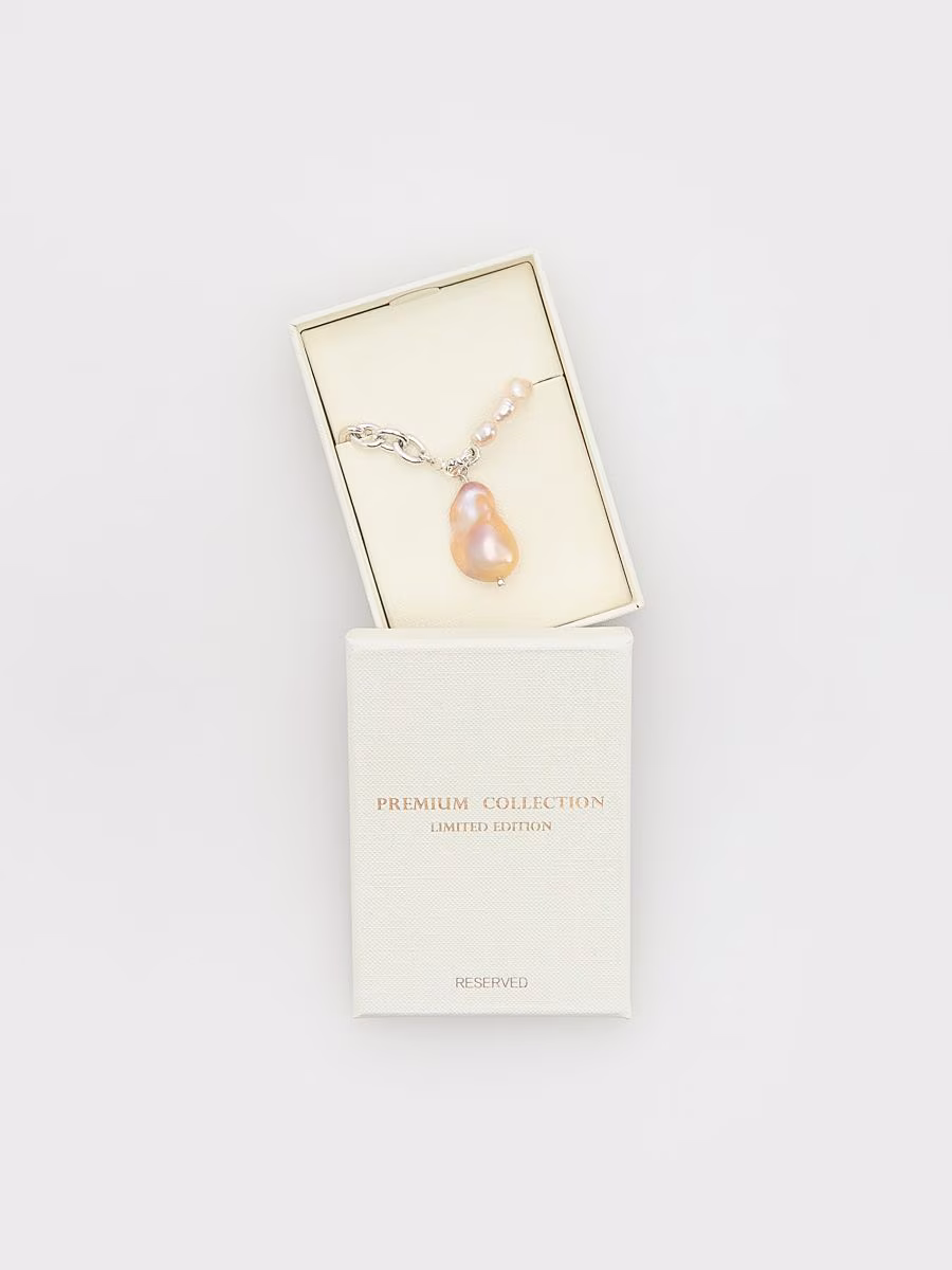 Silver-Plated Bracelet With Natural Pearls