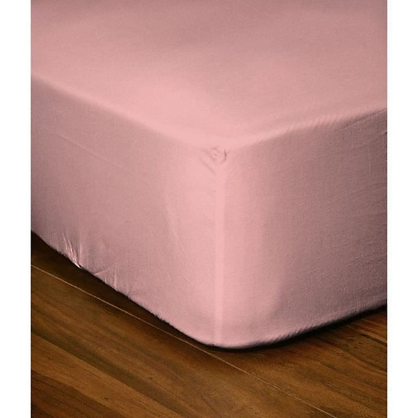 Drap-housse - LOVELY HOME - LH71625 - 140x190 35 cm - Rose
