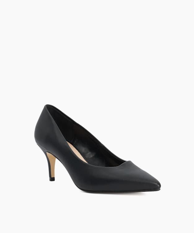 Braxxton Black - Pointed Toe Heeled Court Shoes