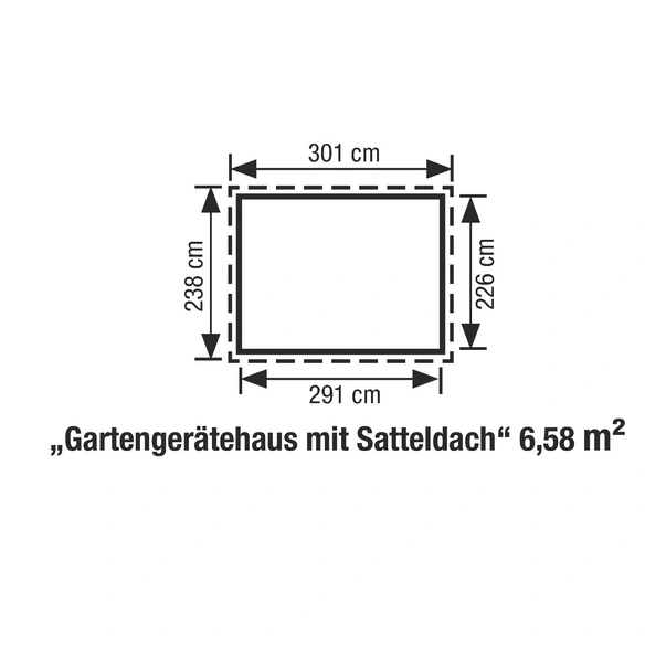 Gerätehaus, BxT: 301 x 238 cm