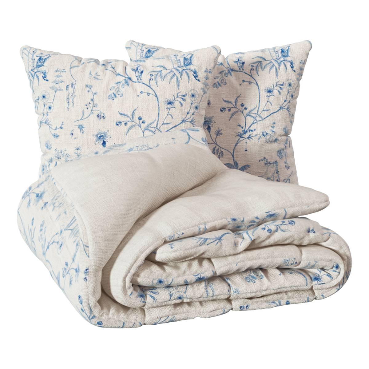 "Kyoto" Bedding Set White, 240x220 cm