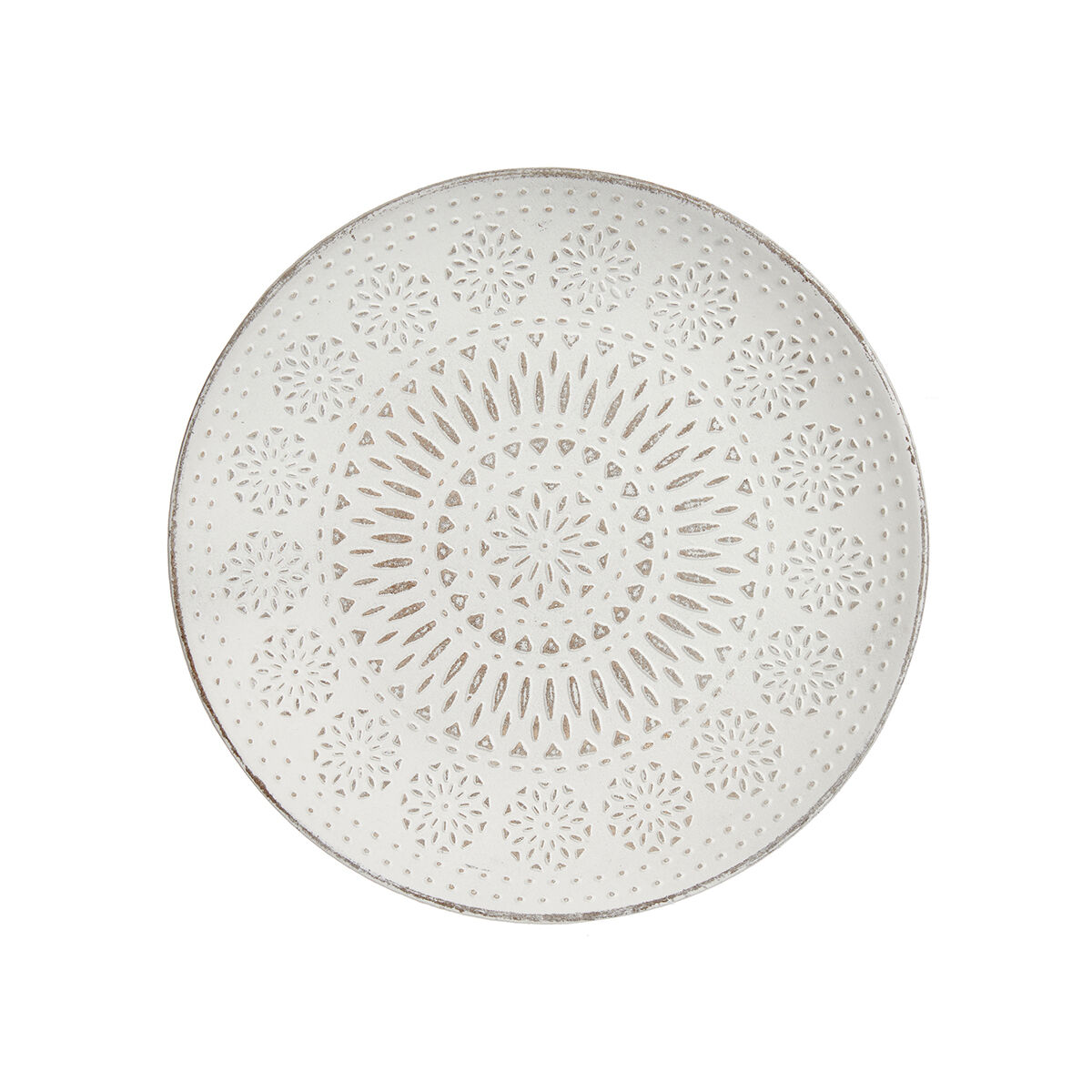 Centro de mesa redondo branco