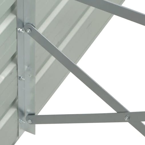 NNEVL Garden Raised Bed Galvanised Steel 600x80x45 cm Grey