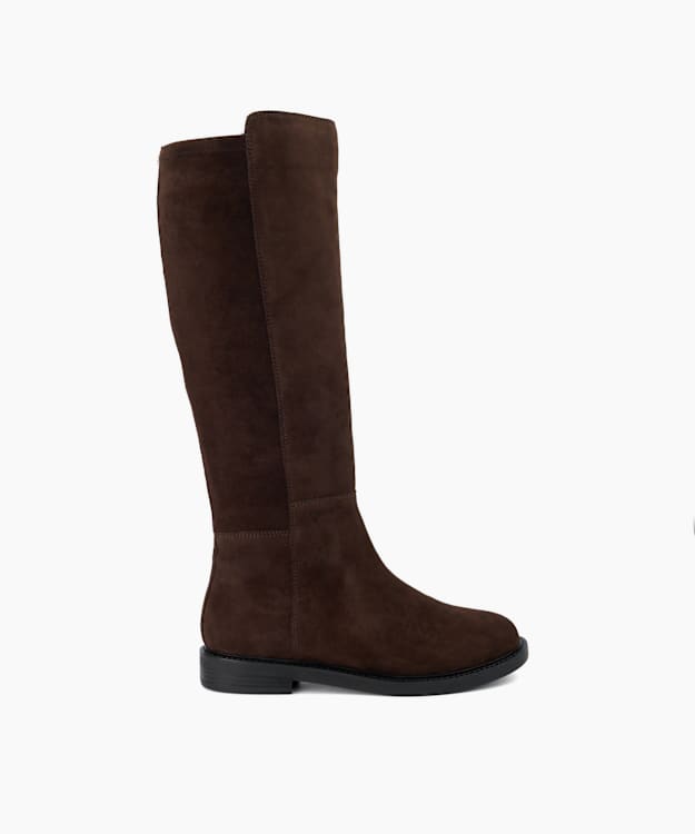Tallo Brown - Suede Knee-High Boots