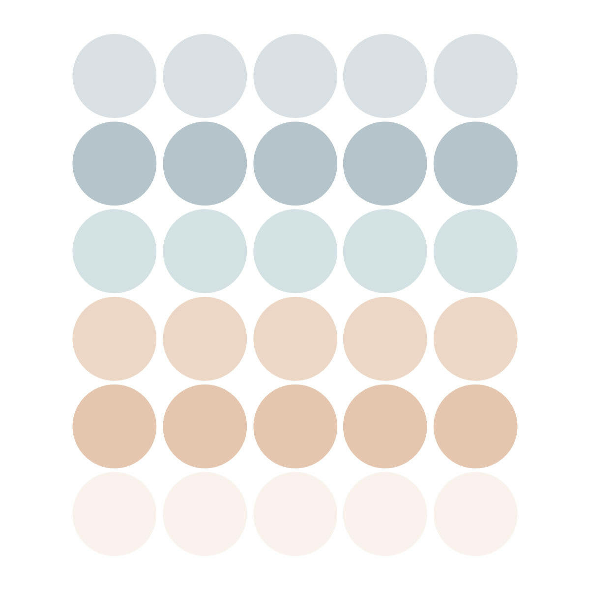 CIRCLES2 - Stickers mureaux en vinyle rondes bleu et beige