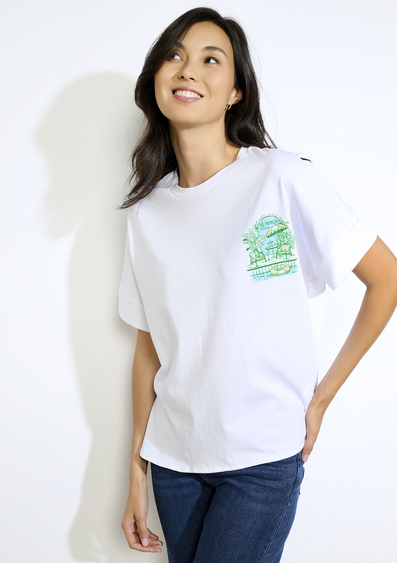 Zomerse print t-shirt