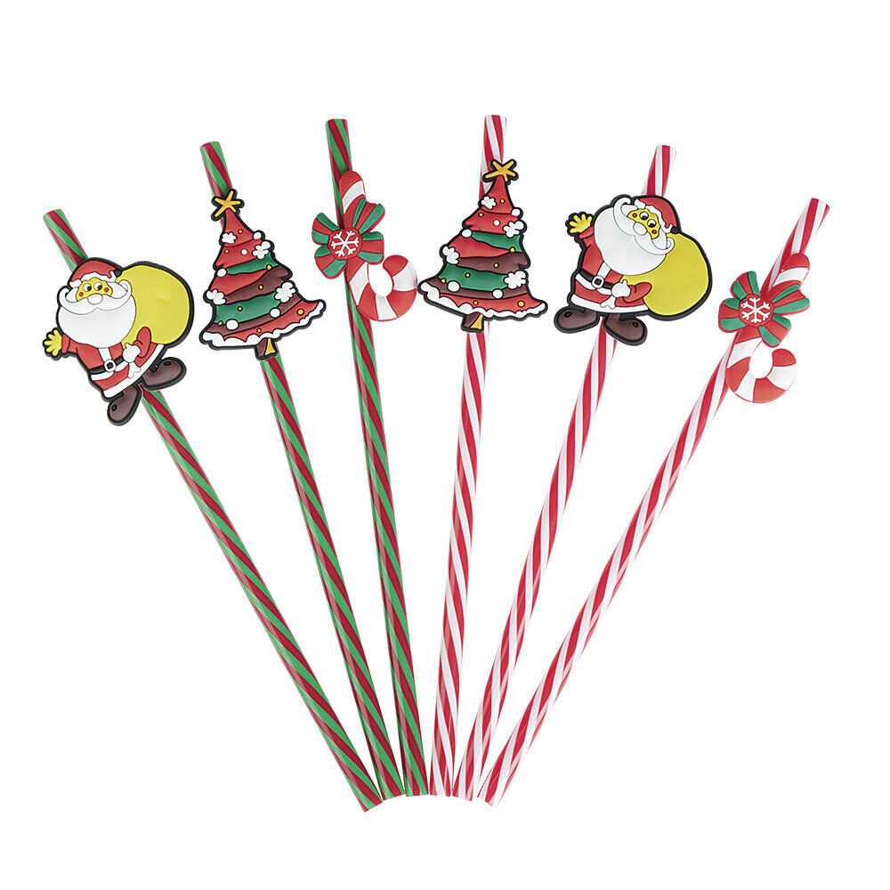 Paille réutilisable No&euml;l x6