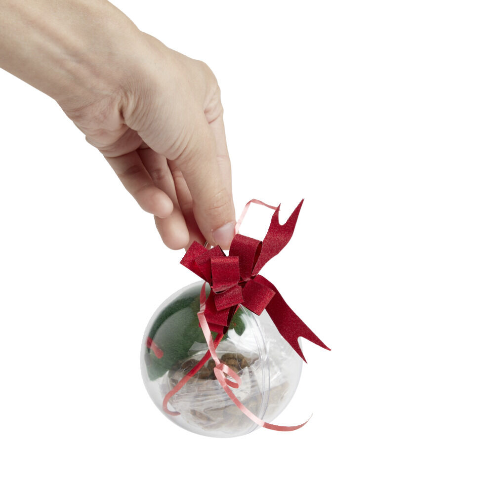 Friandises pour chat dans boule de No&euml;l Ø10cm
