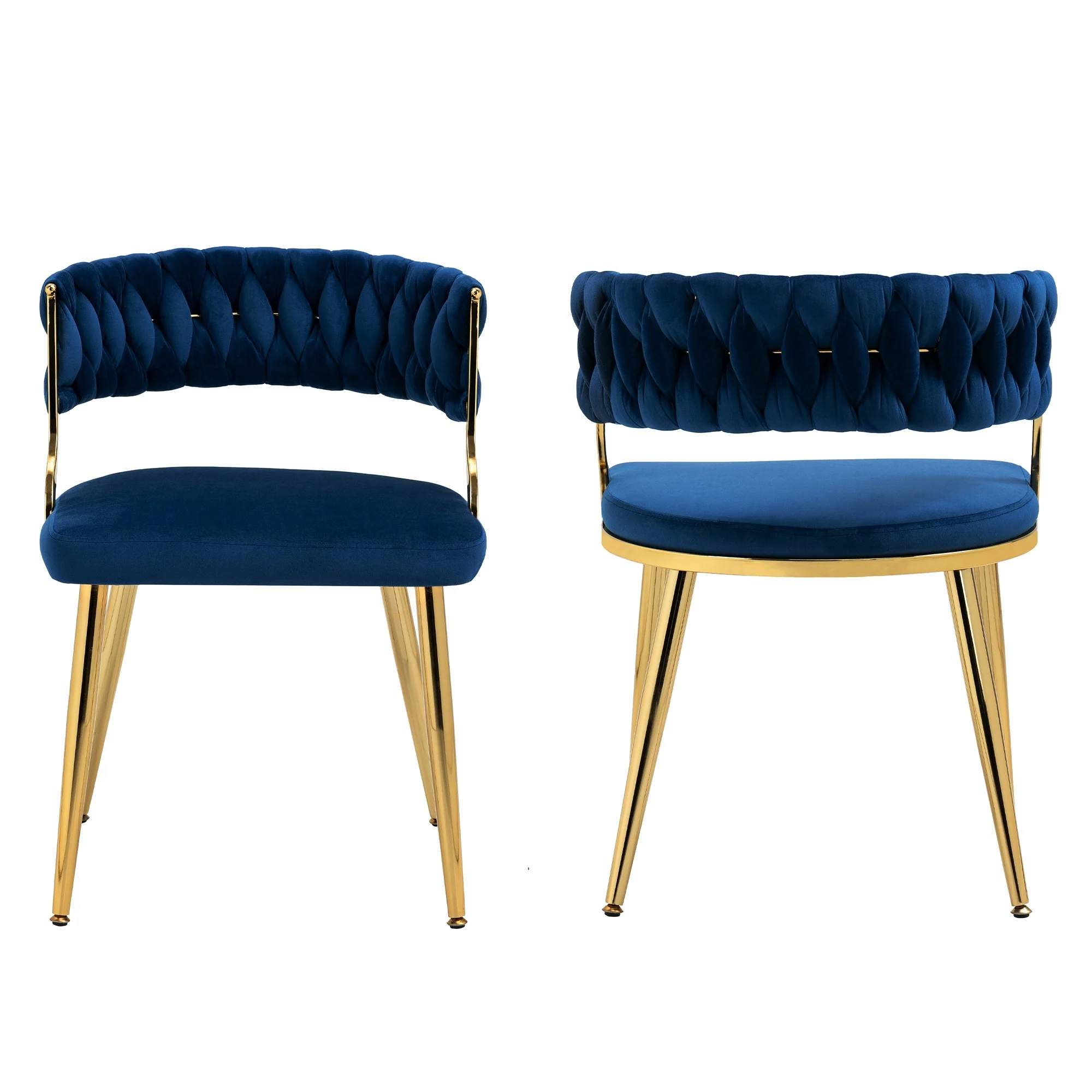 2PACK Upholstered Dining Chairs with Woven Back