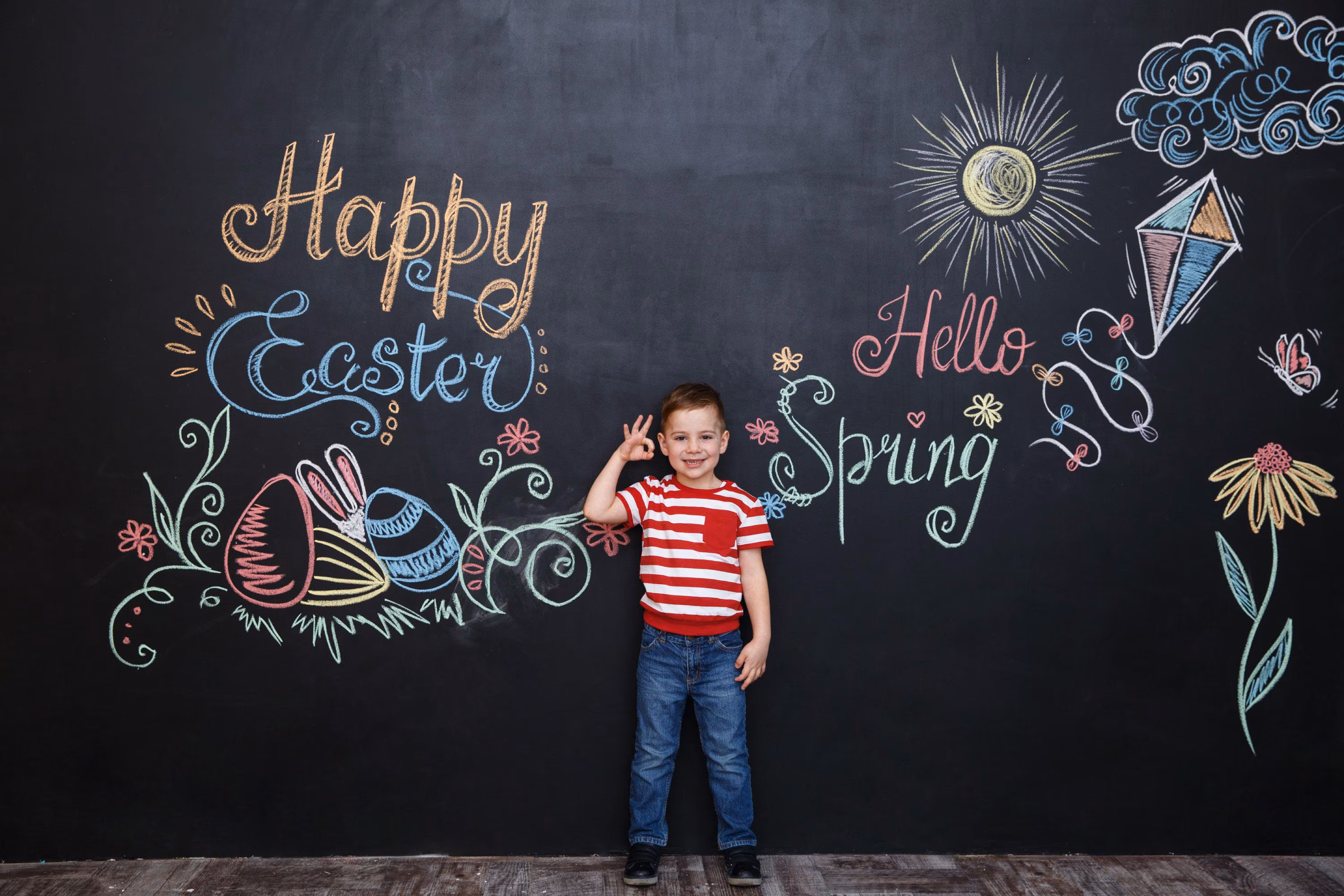 Black Chalkboard Wallpaper: Removable Vinyl, Peel and Stick (Custom Sizes)