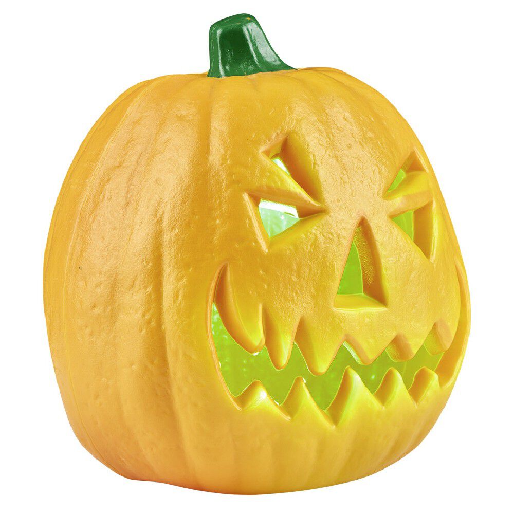 Lampe Halloween à LED forme citrouille orange à poser