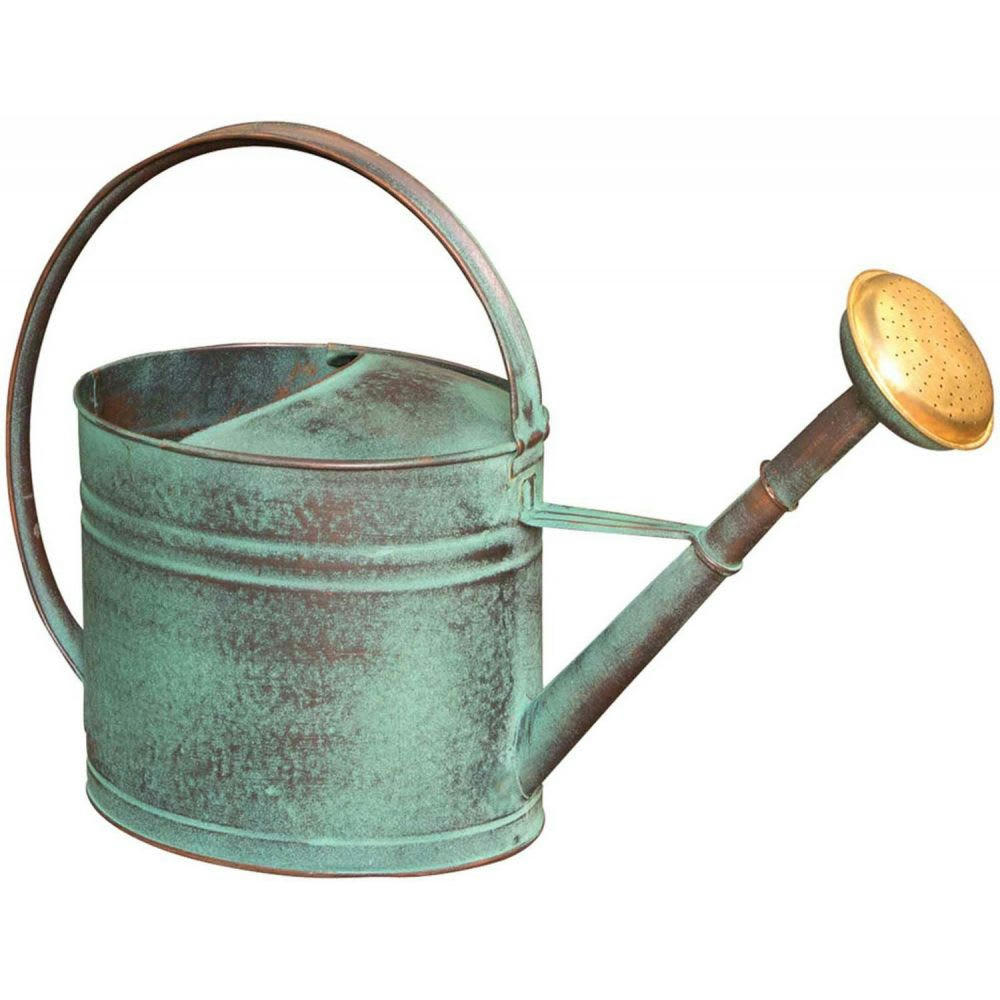 - Arrosoir vert vieilli avec pomme 4 litres