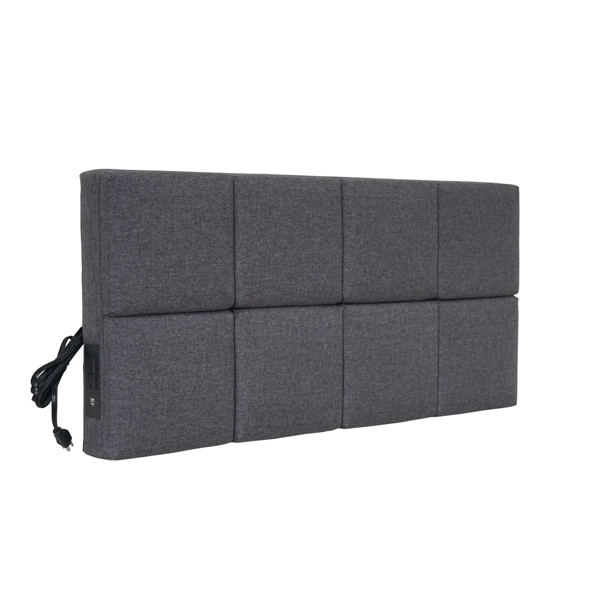 Ace Casual Furniture Tech Smart Twin Bed USB Headboard, Adj Wall Mount